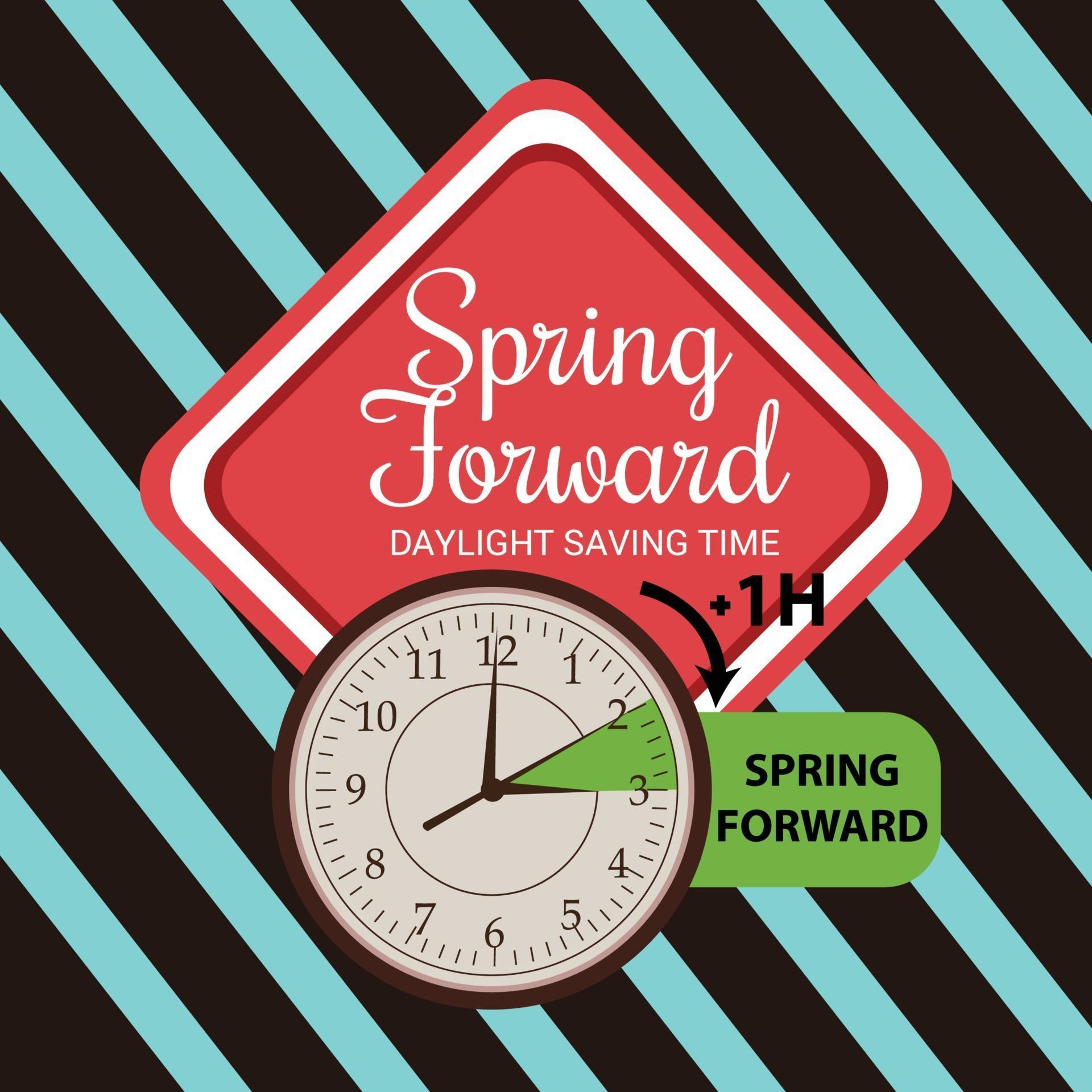 Vector illustration of a Banner for Change your clocks message for