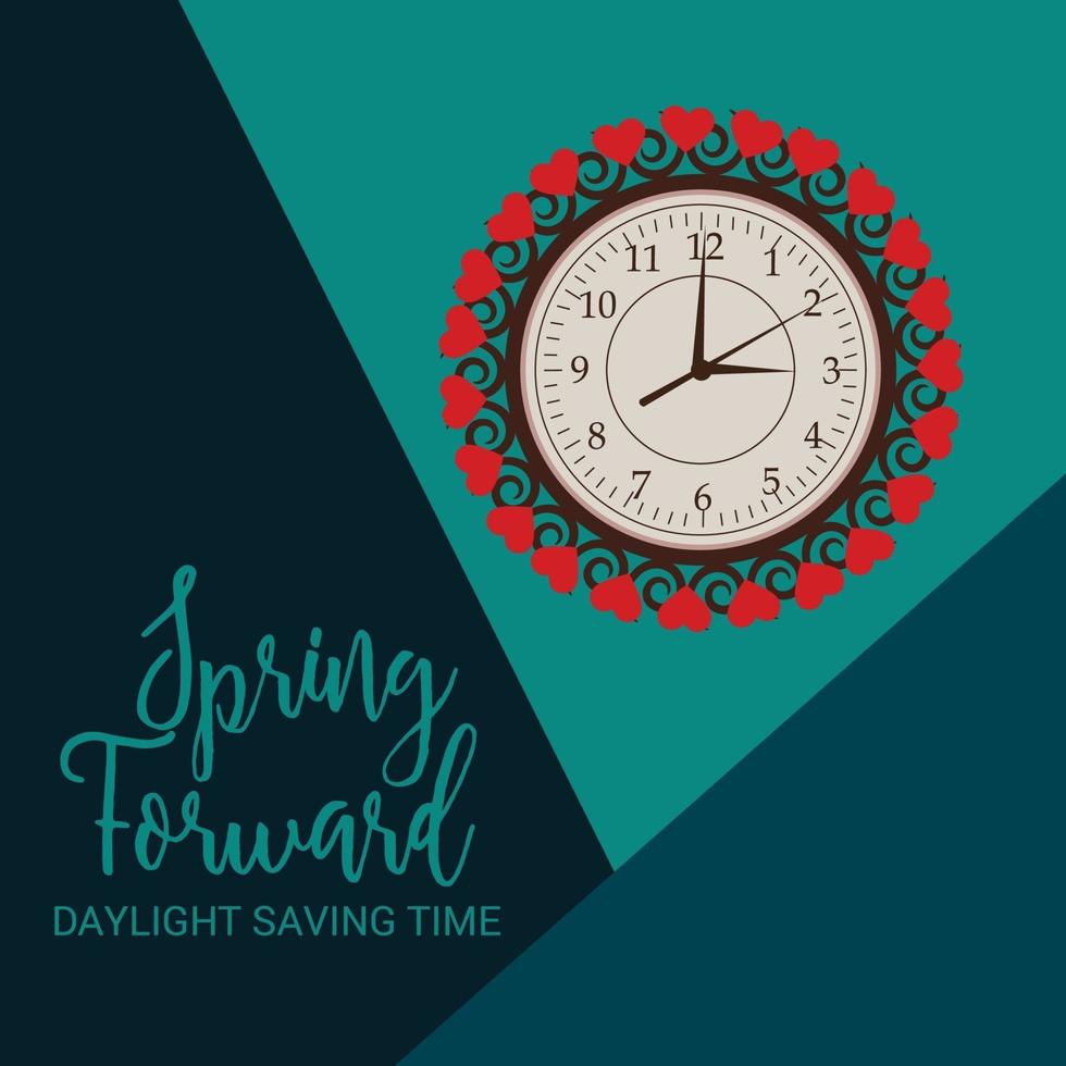 Vector illustration of a Banner for Change your clocks message for Daylight Saving Time.