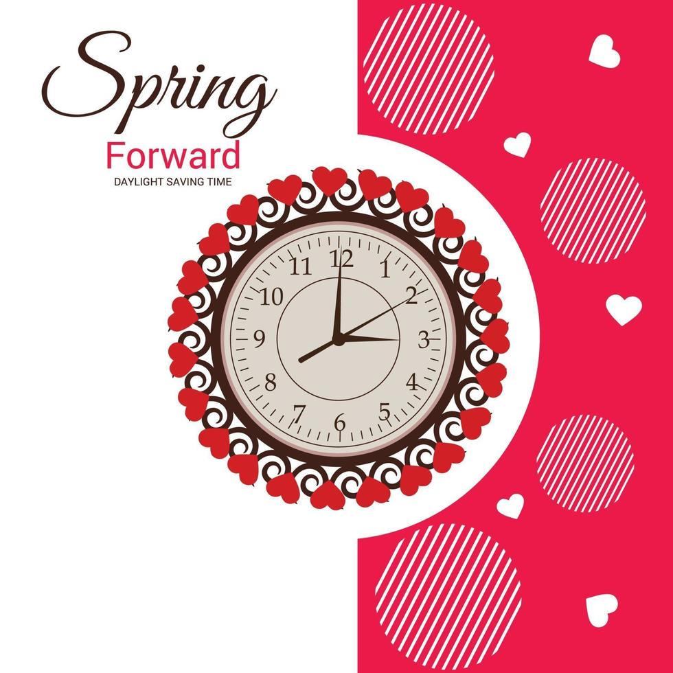 Vector illustration of a Banner for Change your clocks message for Daylight Saving Time.