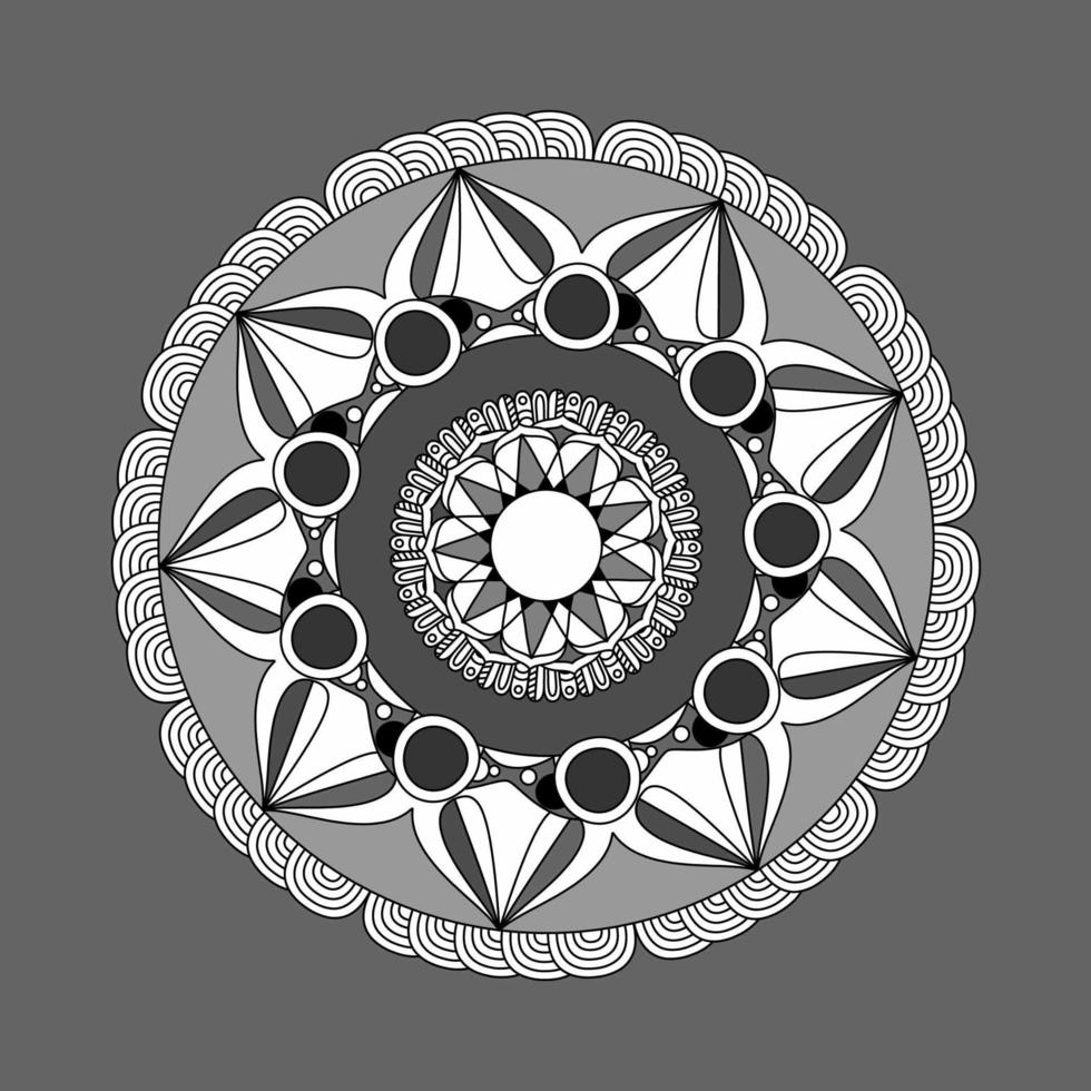 patrón circular en forma de mandala, adorno decorativo en estilo oriental, fondo de diseño de mandala ornamental vector gratuito