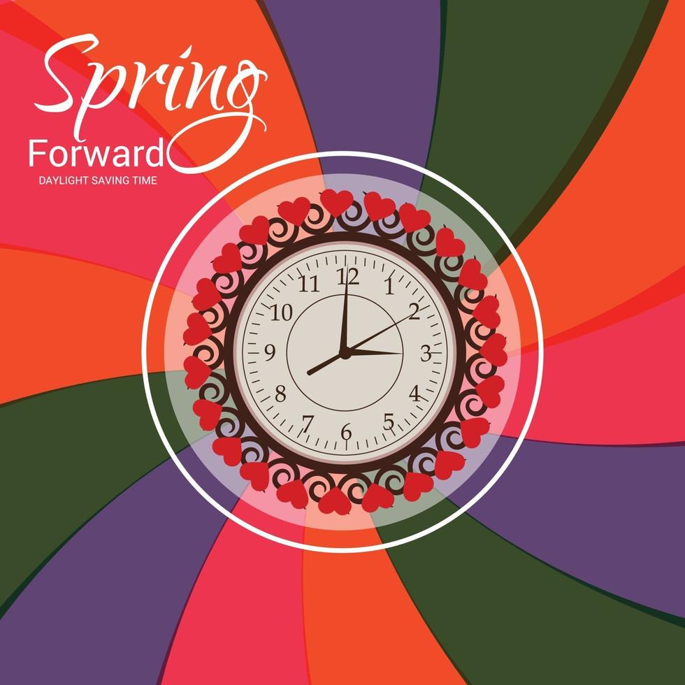 Vector illustration of a Banner for Change your clocks message for Daylight Saving Time.