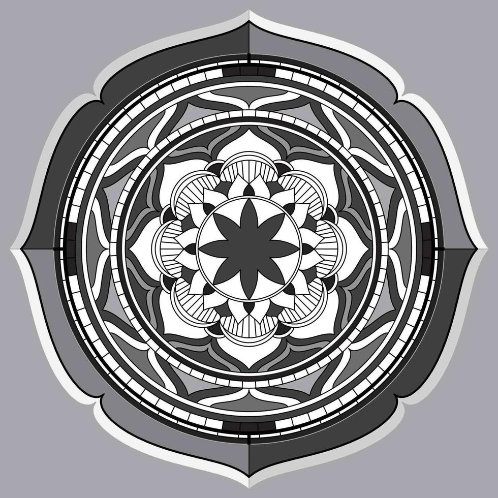 patrón circular en forma de mandala, adorno decorativo en estilo oriental, fondo de diseño de mandala ornamental vector gratuito