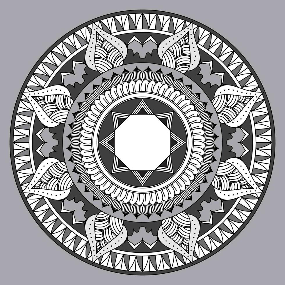 patrón circular en forma de mandala, adorno decorativo en estilo oriental, fondo de diseño de mandala ornamental vector gratuito