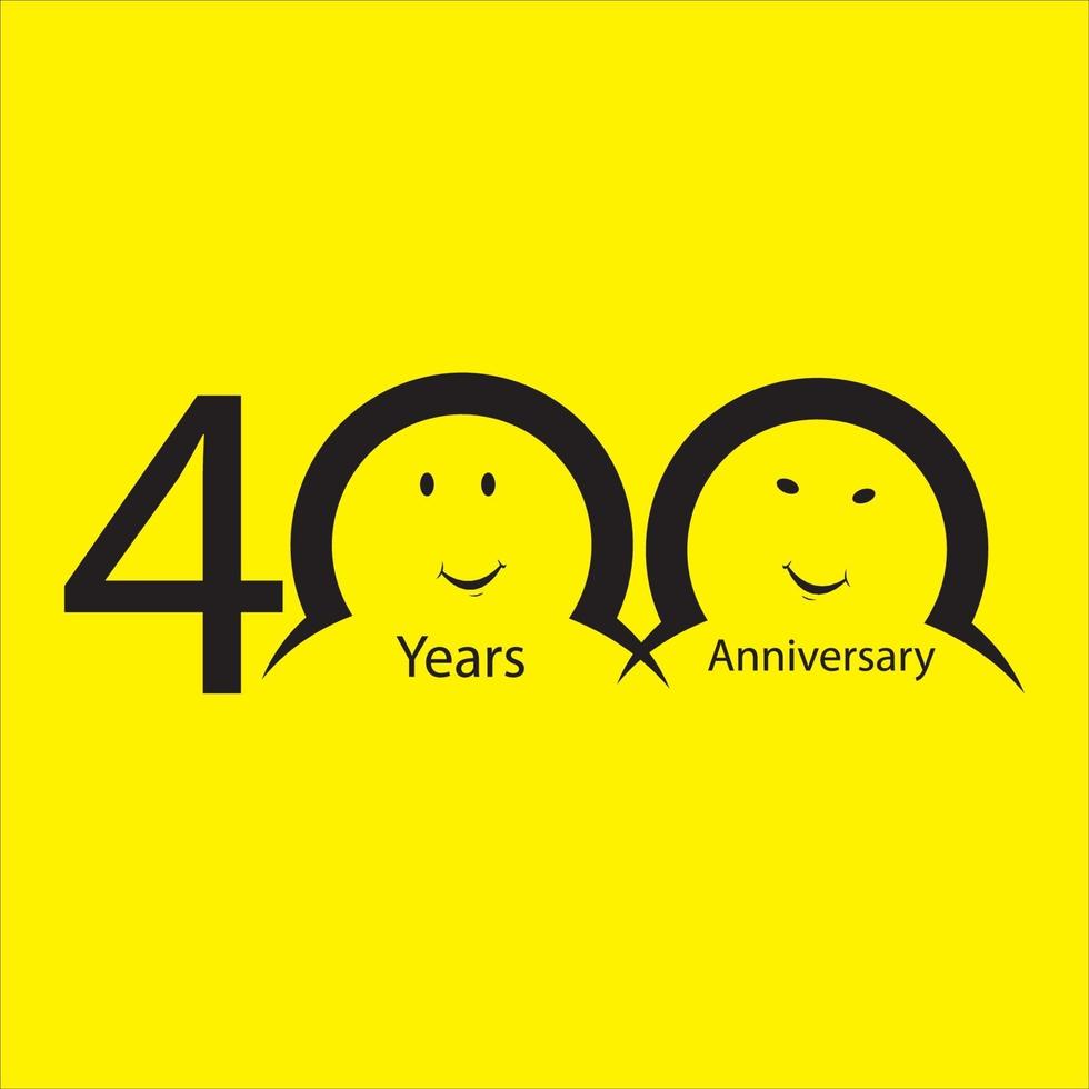 th anniversary numbers. years old yellow background logotype. Age congrats, congratulation idea. Isolated abstract graphic design template. Creative vector