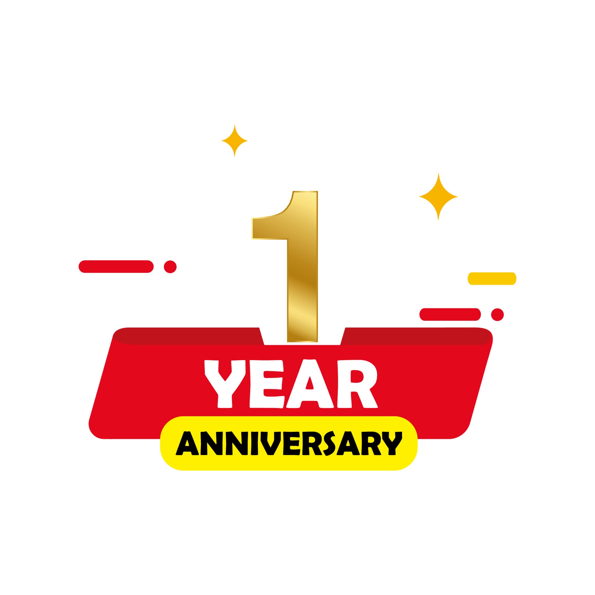 1 Year anniversary celebration vector template illustration 2052427 ...