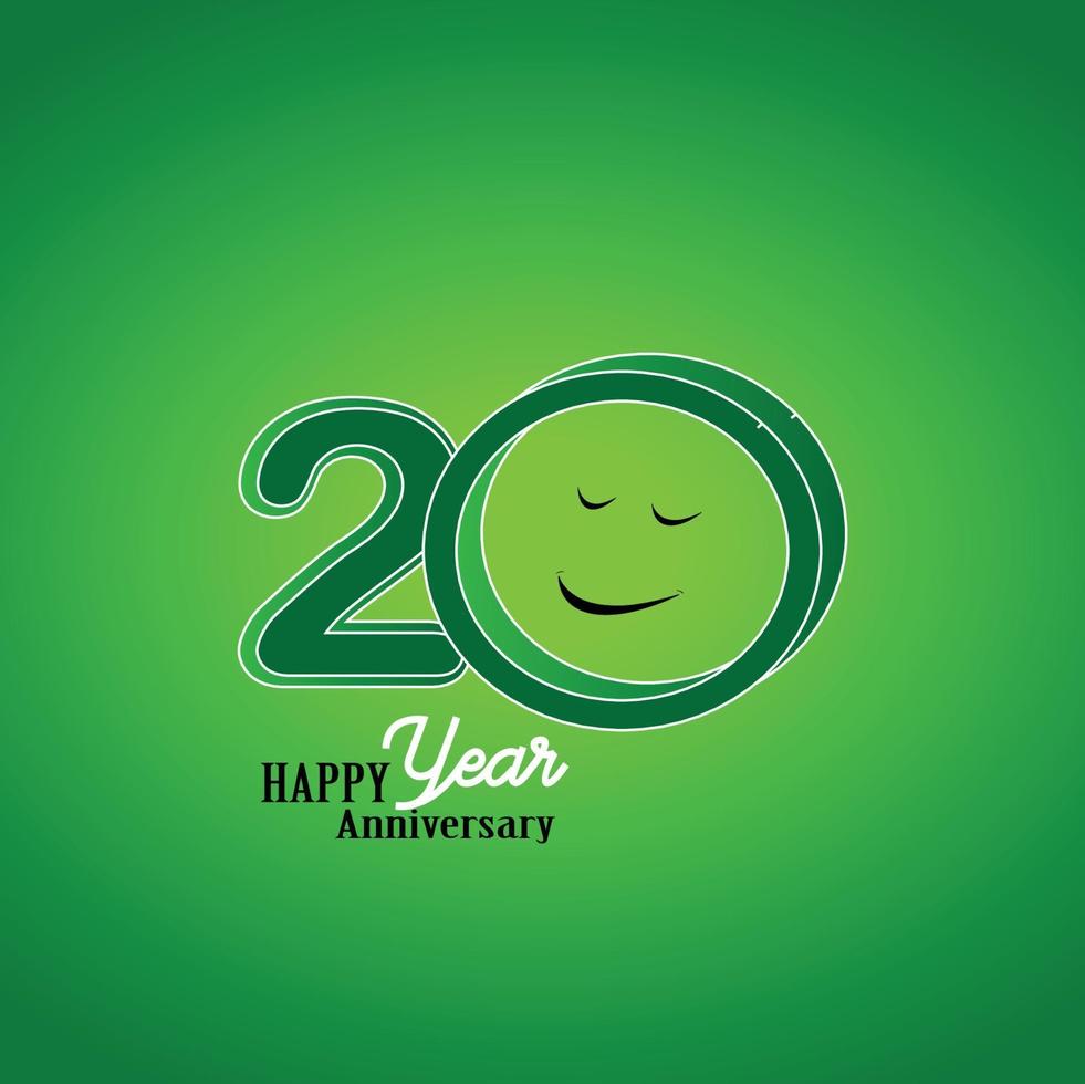 20 Year Anniversary Logo Vector Template Design Illustration