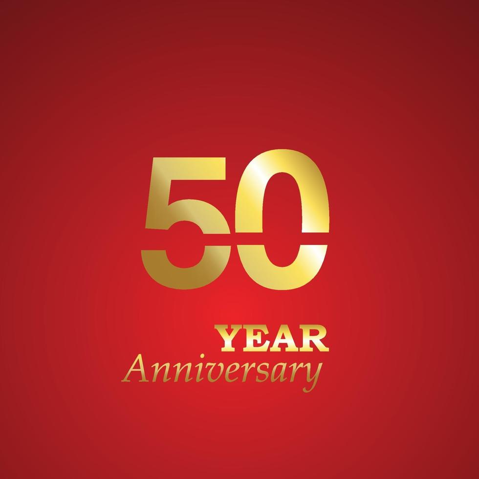 50 Year Anniversary Logo Vector Template Design Illustration