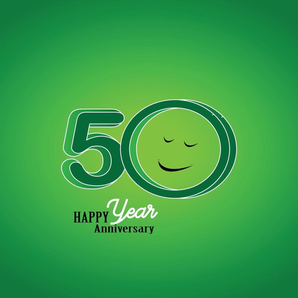 50 Year Anniversary Logo Vector Template Design Illustration