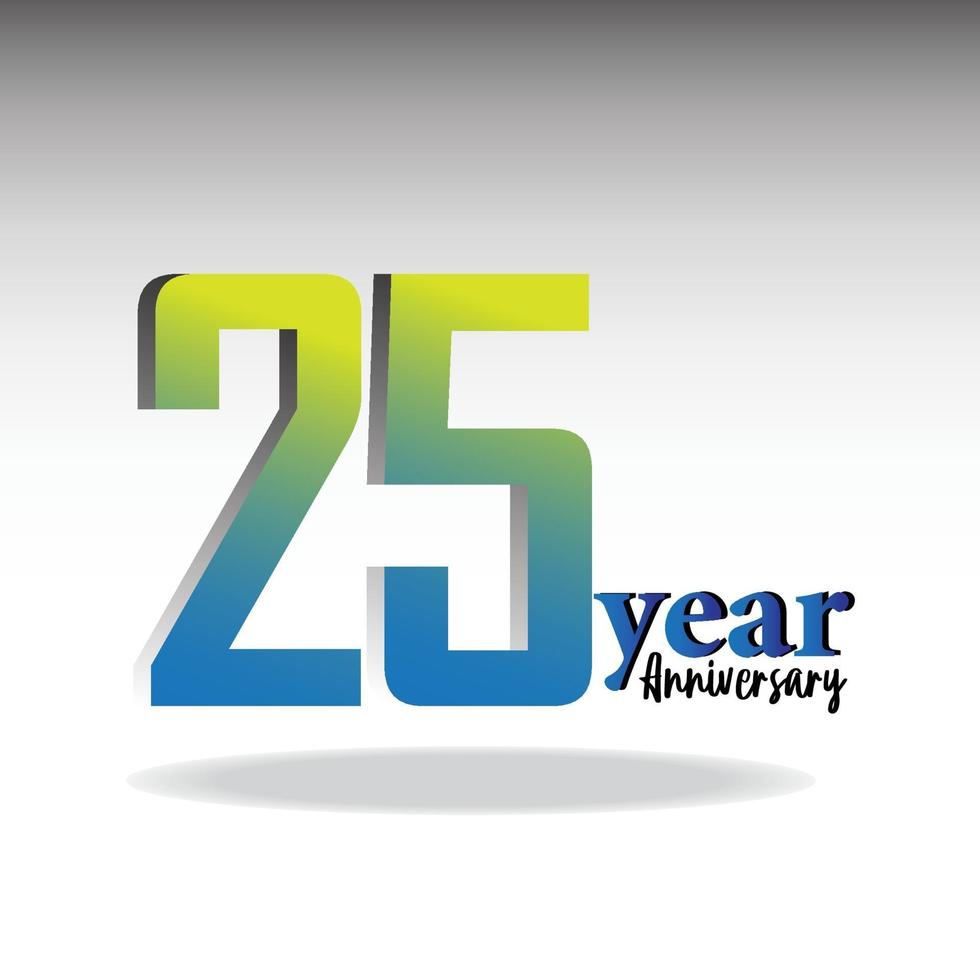 Anniversary Logo Vector Template Design Illustration rainbow and white