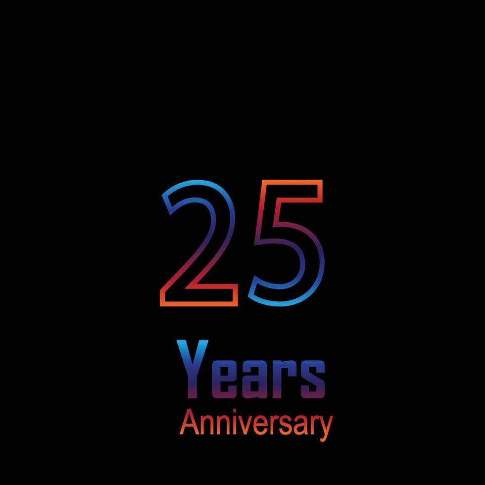 Anniversary Logo Vector Template Design Illustration rainbow and white