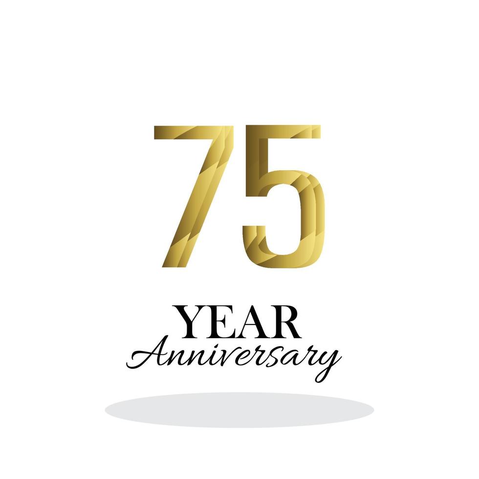 Year Anniversary Logo Vector Template Design Illustration gold and white