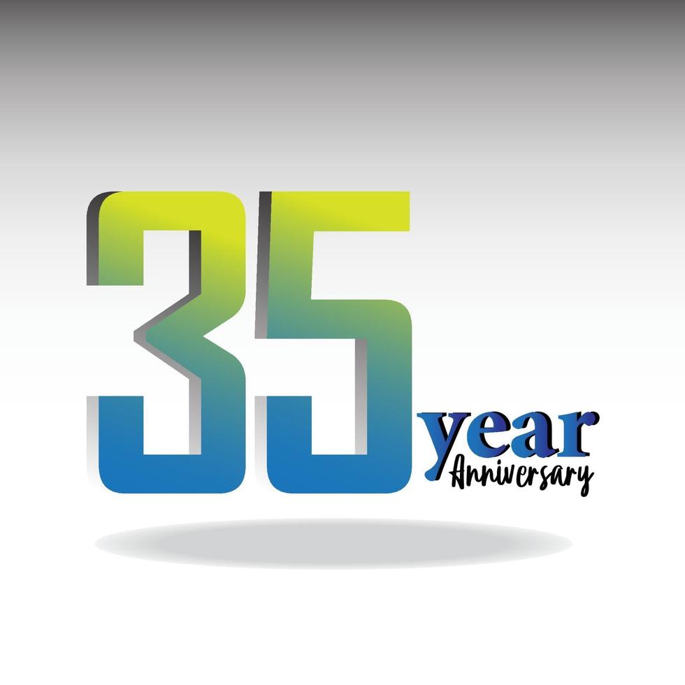 Anniversary Logo Vector Template Design Illustration rainbow and white
