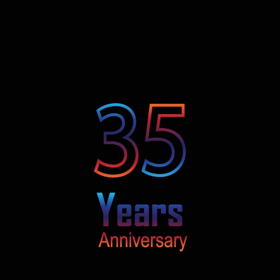 Anniversary Logo Vector Template Design Illustration rainbow and white