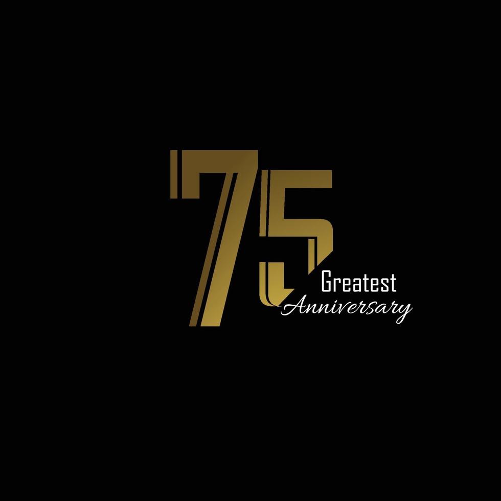 Anniversary Logo Vector Template Design Illustration gold and black