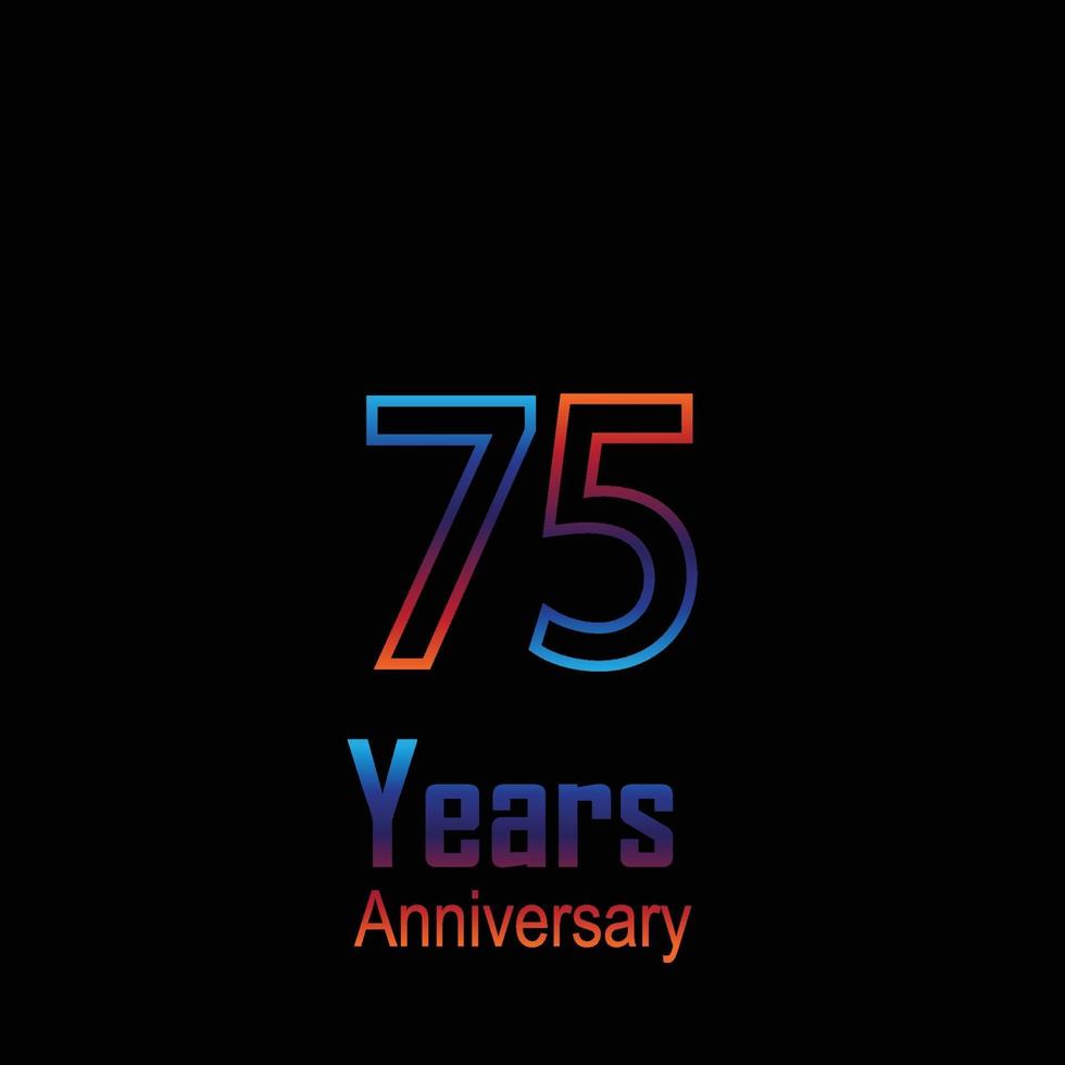 Anniversary Logo Vector Template Design Illustration rainbow and white