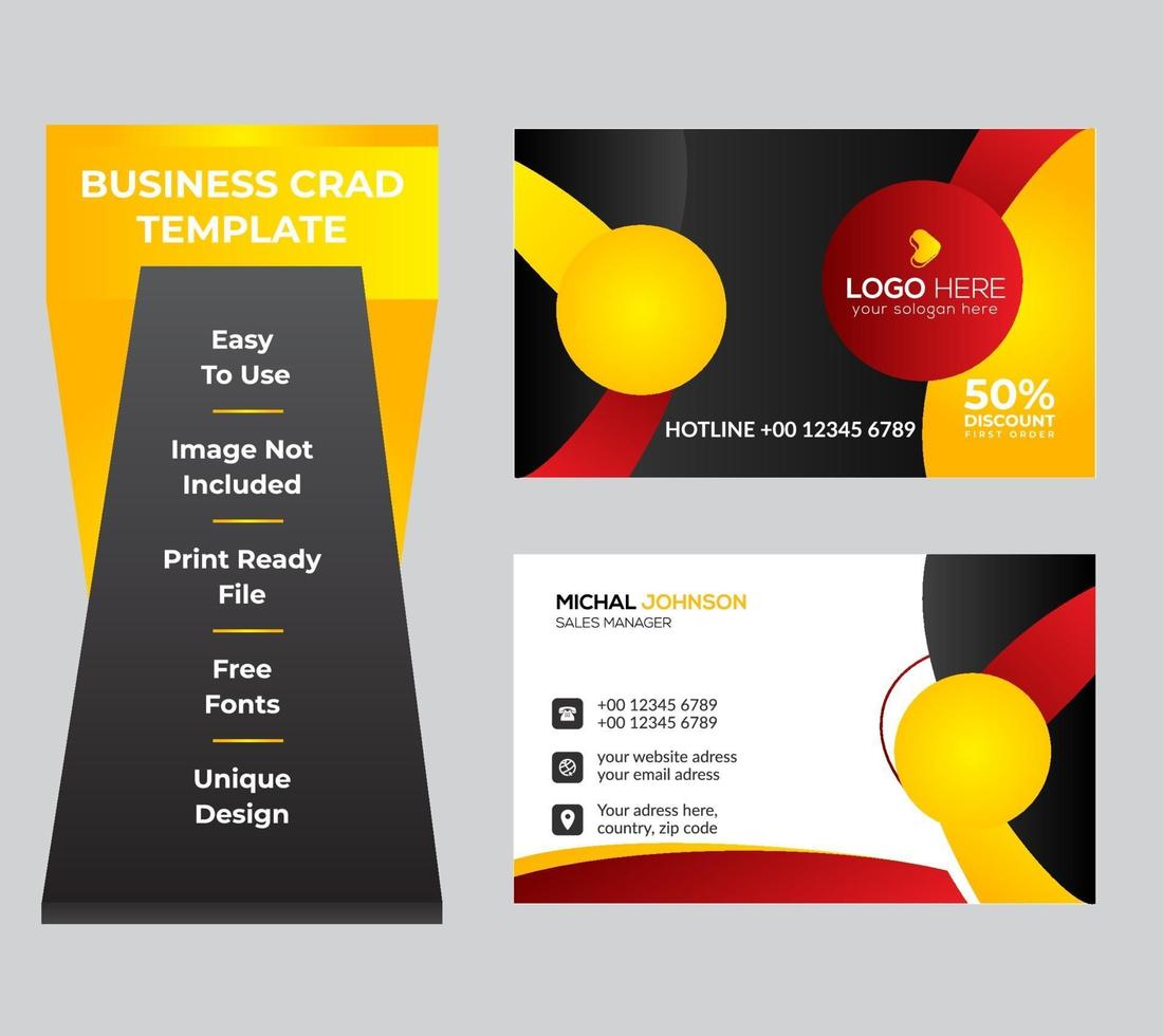 Business card set vector