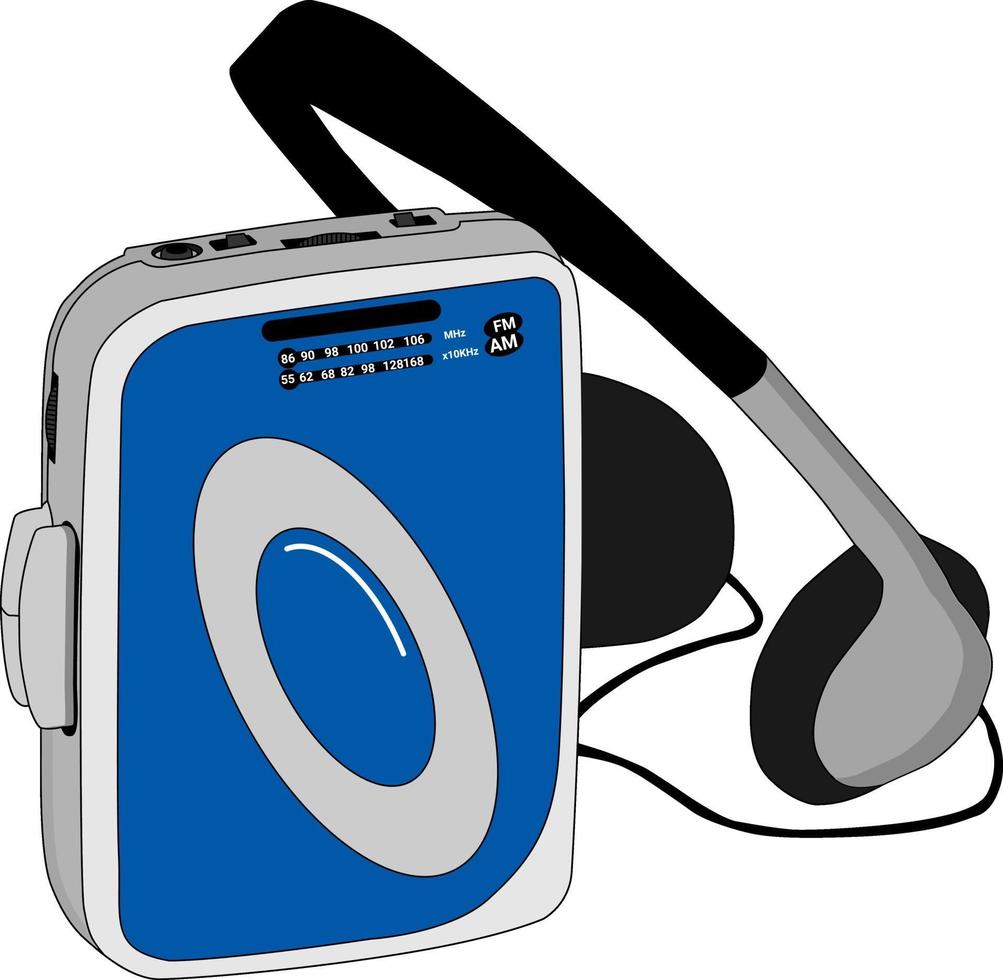 simple classic retro walkman, perfect for music industry vector