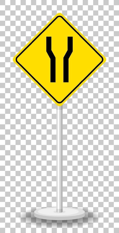 Yellow traffic warning sign vector