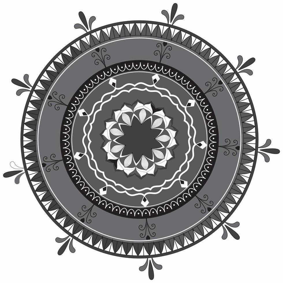 patrón circular en forma de mandala, adorno decorativo en estilo oriental, fondo de diseño de mandala ornamental vector gratuito