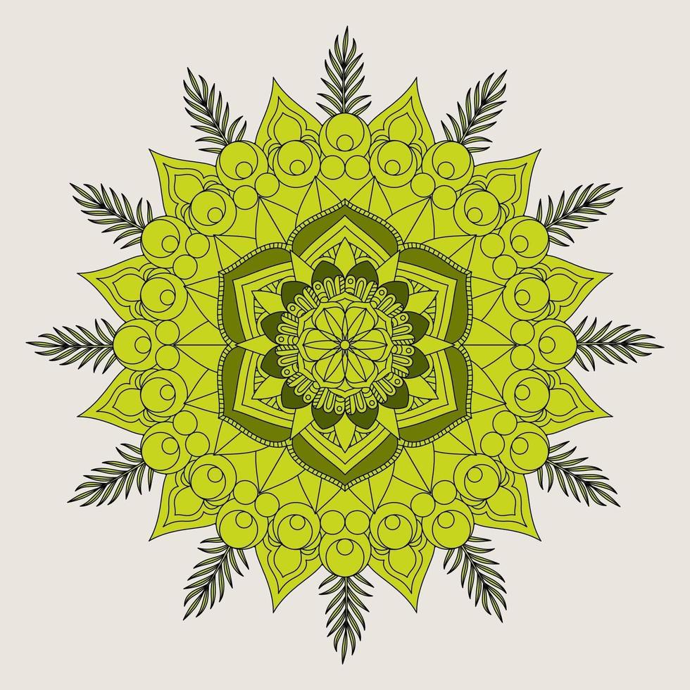 Circular Pattern In Form Of Mandala, Decorative Ornament In Oriental Style, Ornamental Mandala Design Background Free Vector