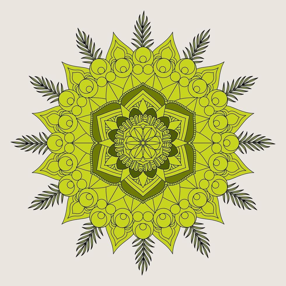 patrón circular en forma de mandala, adorno decorativo en estilo oriental, fondo de diseño de mandala ornamental vector gratuito