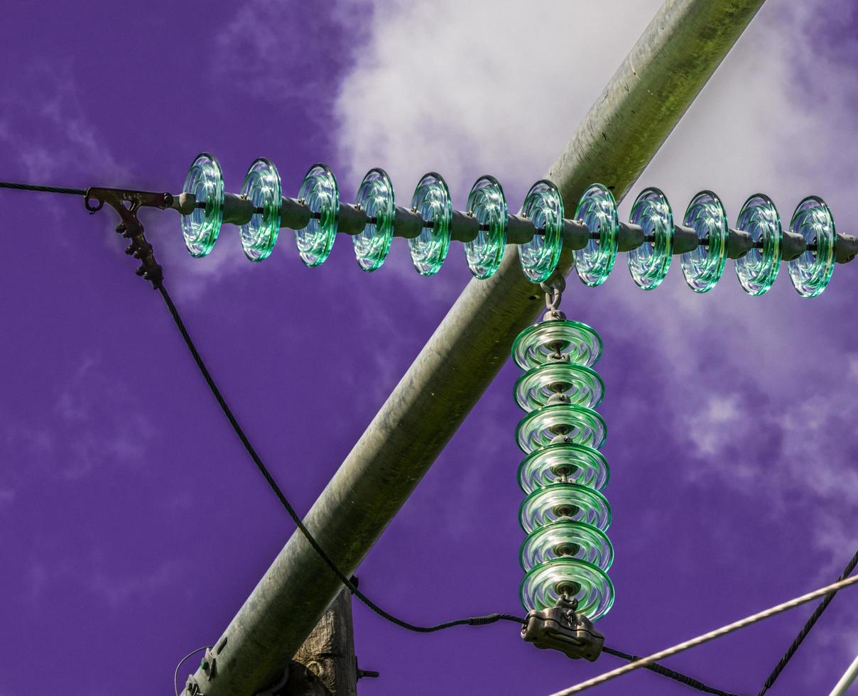 Electric pylon insulators photo