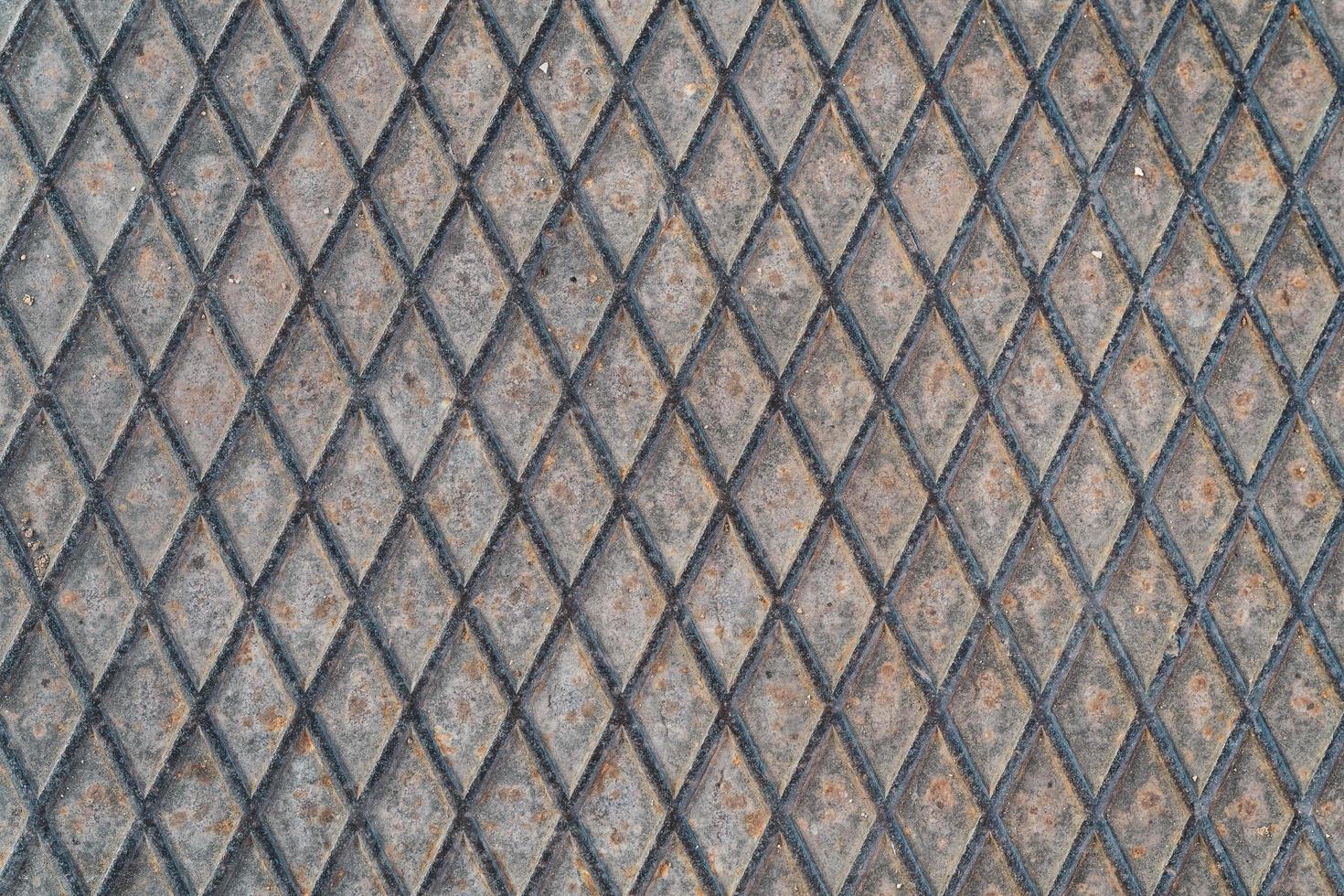 Close-up of a weathered iron plate photo