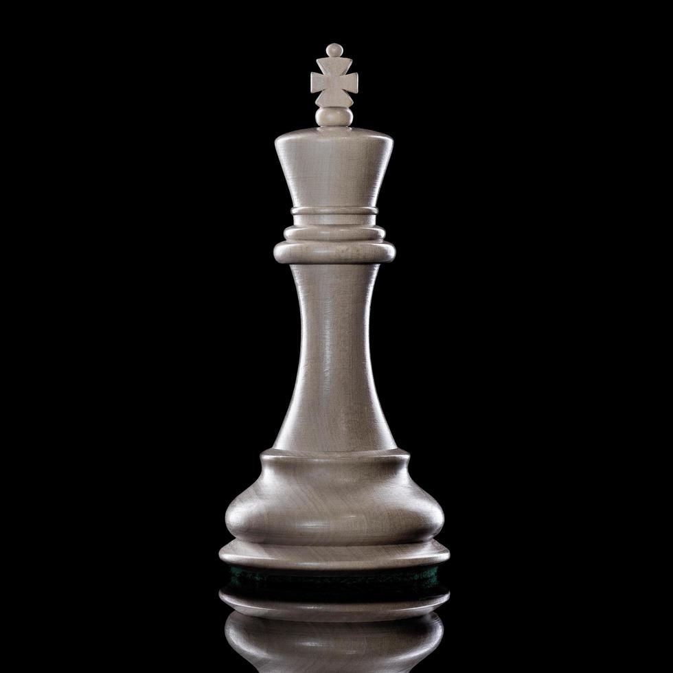 pieza de ajedrez sobre fondo negro foto