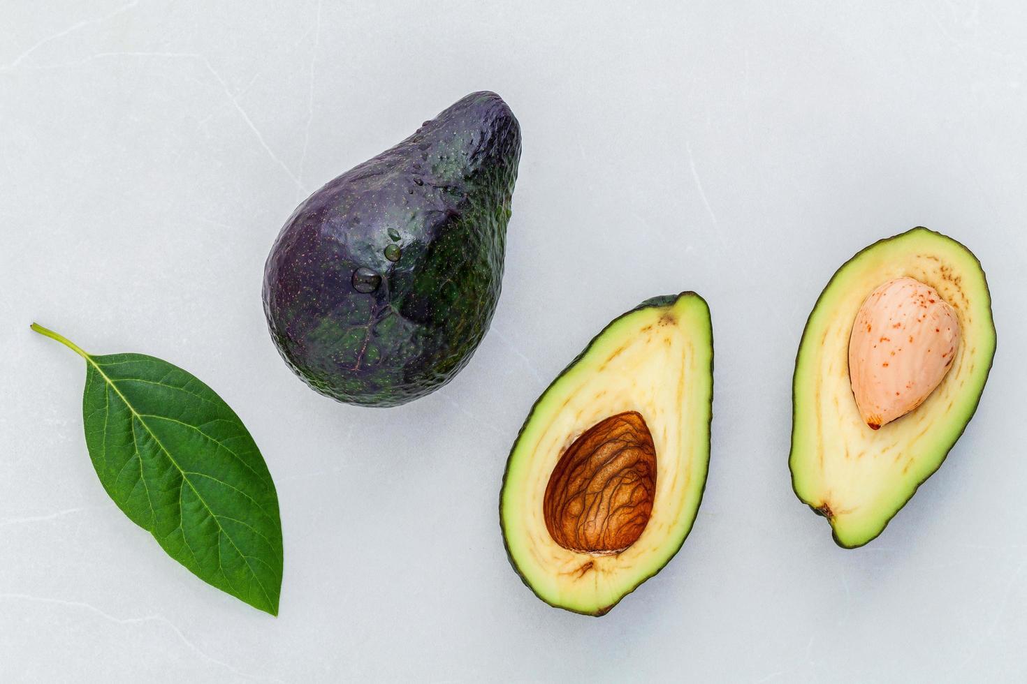 Close-up of fresh avocados photo
