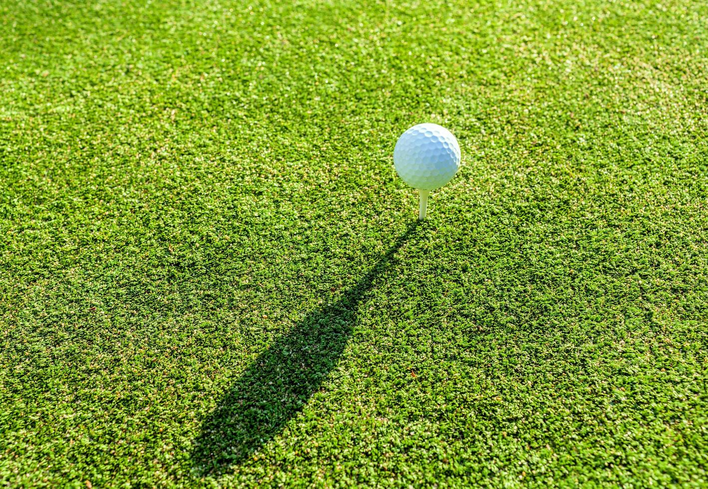 pelota de golf en un tee foto