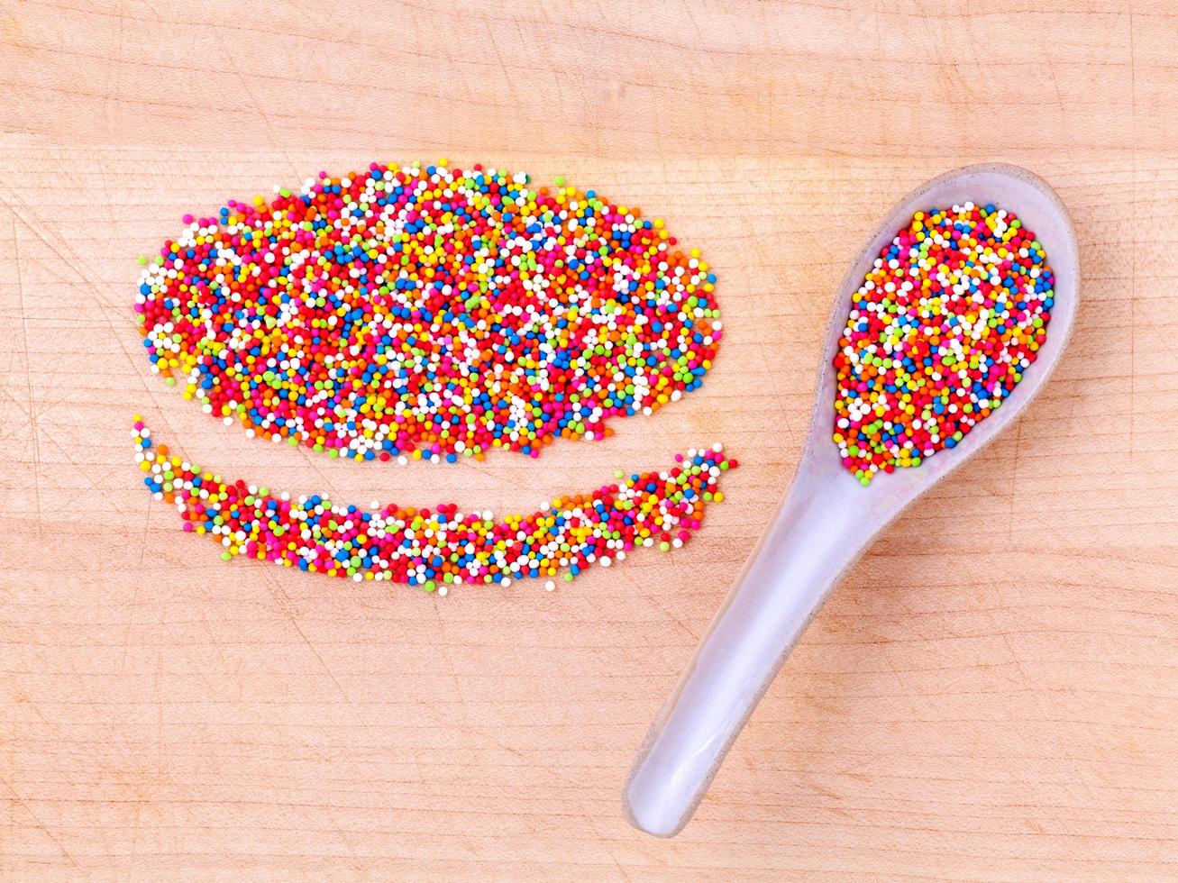 Sprinkles in the shape of a macaroon photo