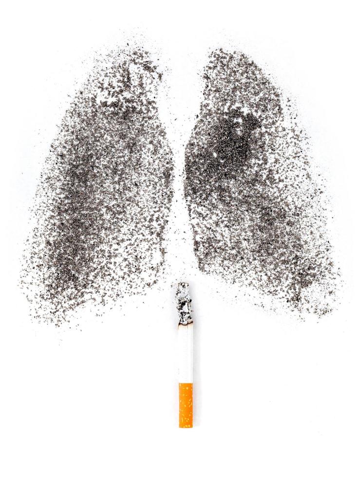 Smoker's lungs concept photo