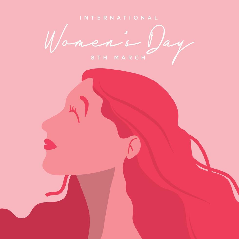 8 march, International Women's Day. Vector template with lettering design. Vector illustration