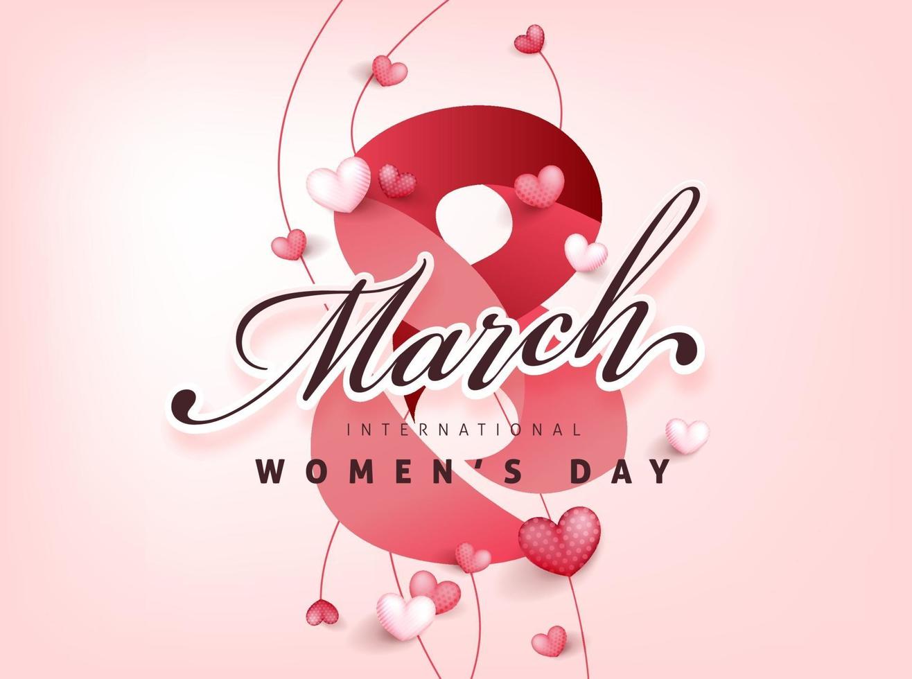 International women's Day greeting card banner template. vector