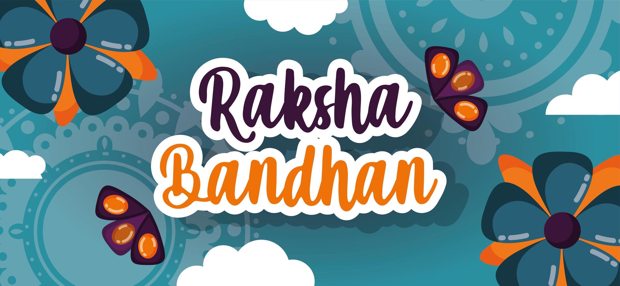 happy raksha bandhan poster design vector