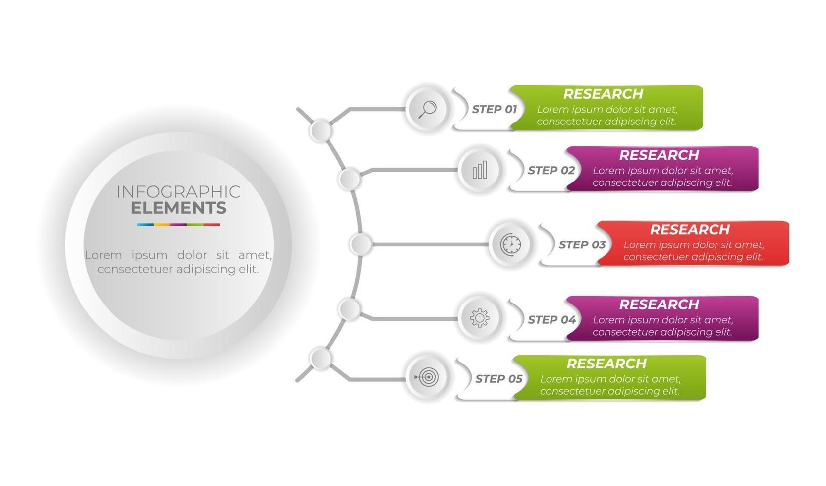 diseño de plantilla de banner de negocios de infografía vector