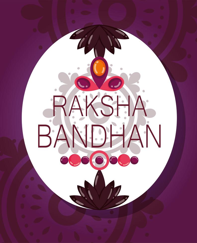 diseño de cartel feliz raksha bandhan vector