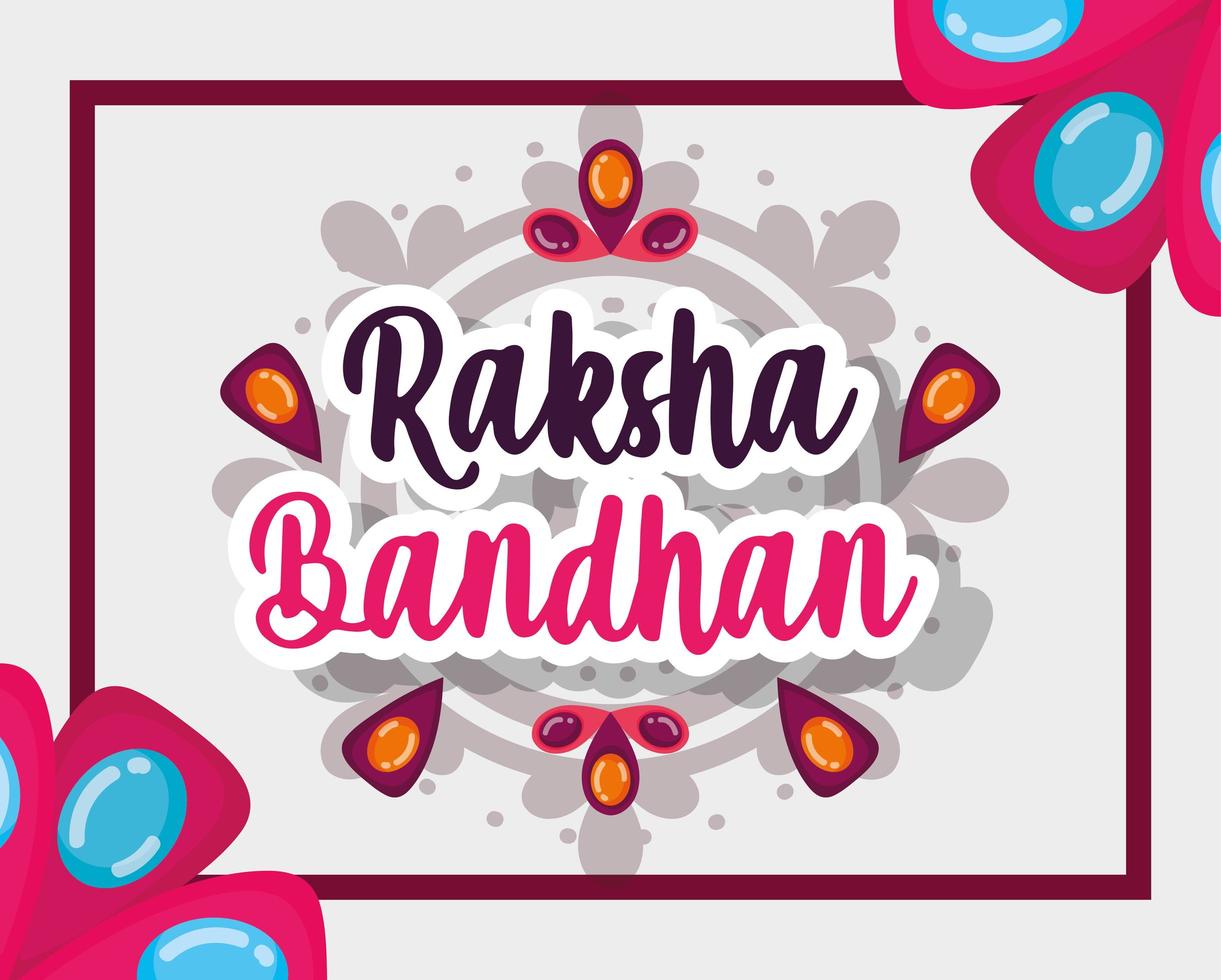 diseño de cartel feliz raksha bandhan vector