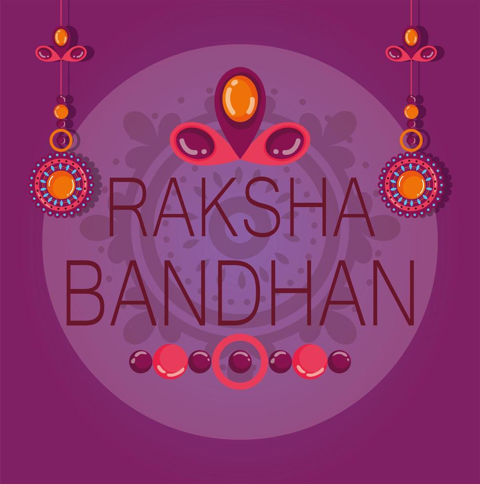 diseño de cartel feliz raksha bandhan vector