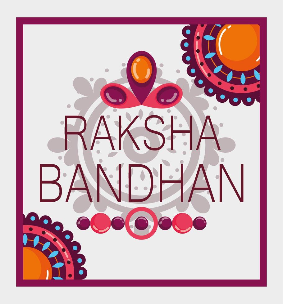 diseño de cartel feliz raksha bandhan vector