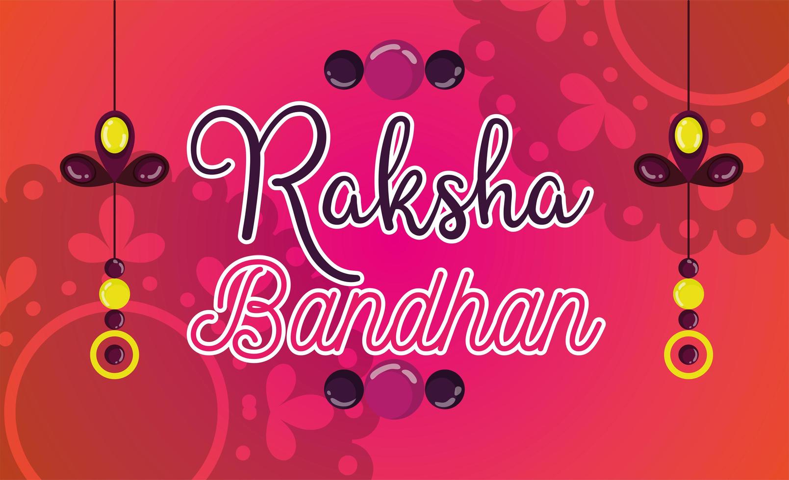 happy raksha bandhan poster design vector