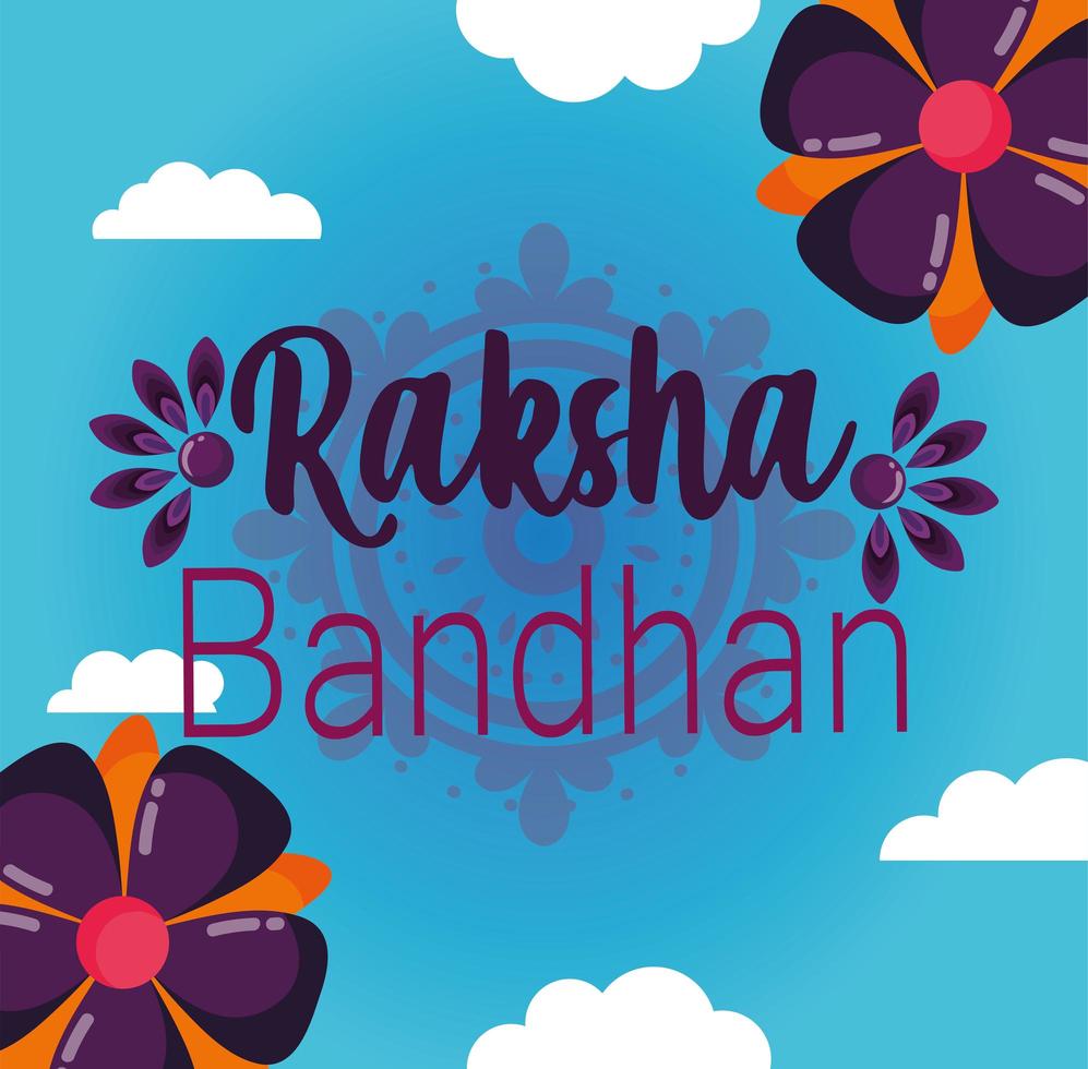 diseño de cartel feliz raksha bandhan vector