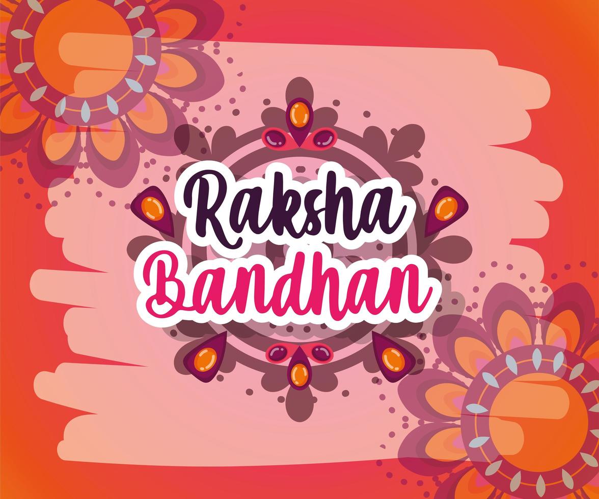 diseño de cartel feliz raksha bandhan vector