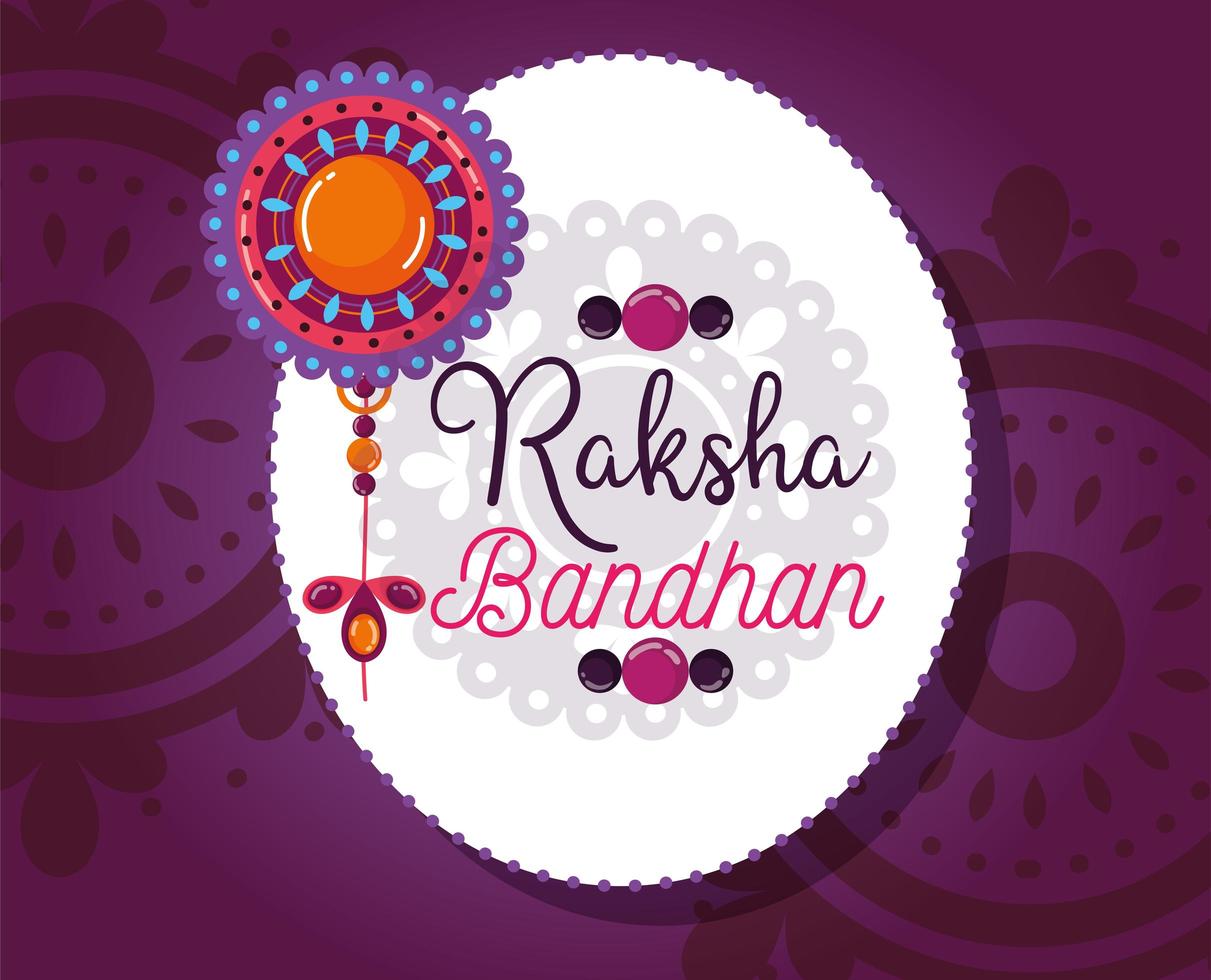 diseño de cartel feliz raksha bandhan vector