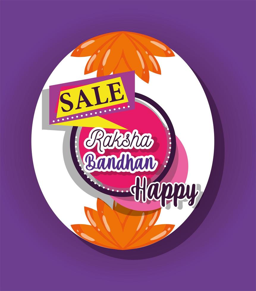 raksha bandhan mega sale badge vector