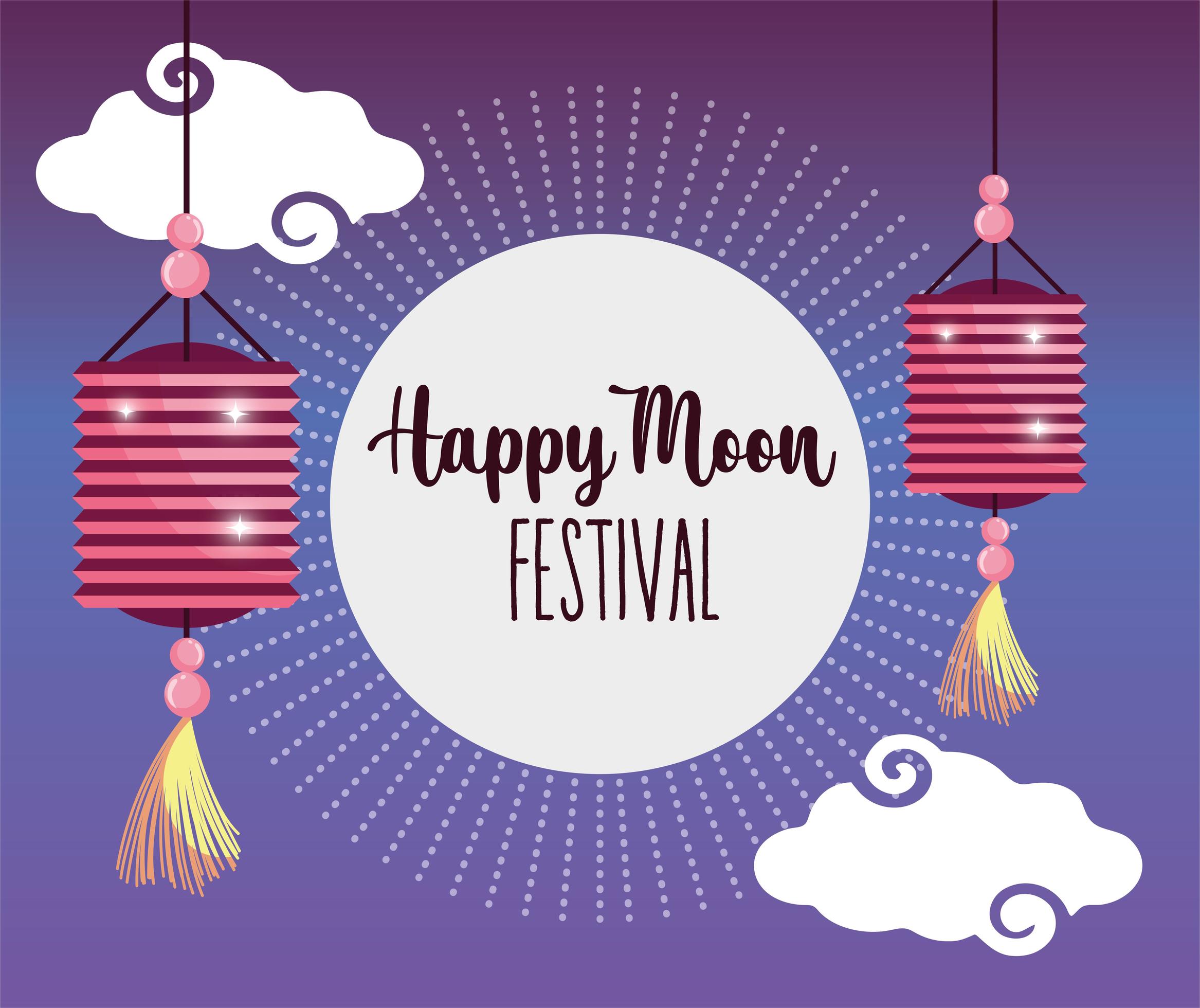lantern happy moon festival image 2056158 Vector Art at Vecteezy