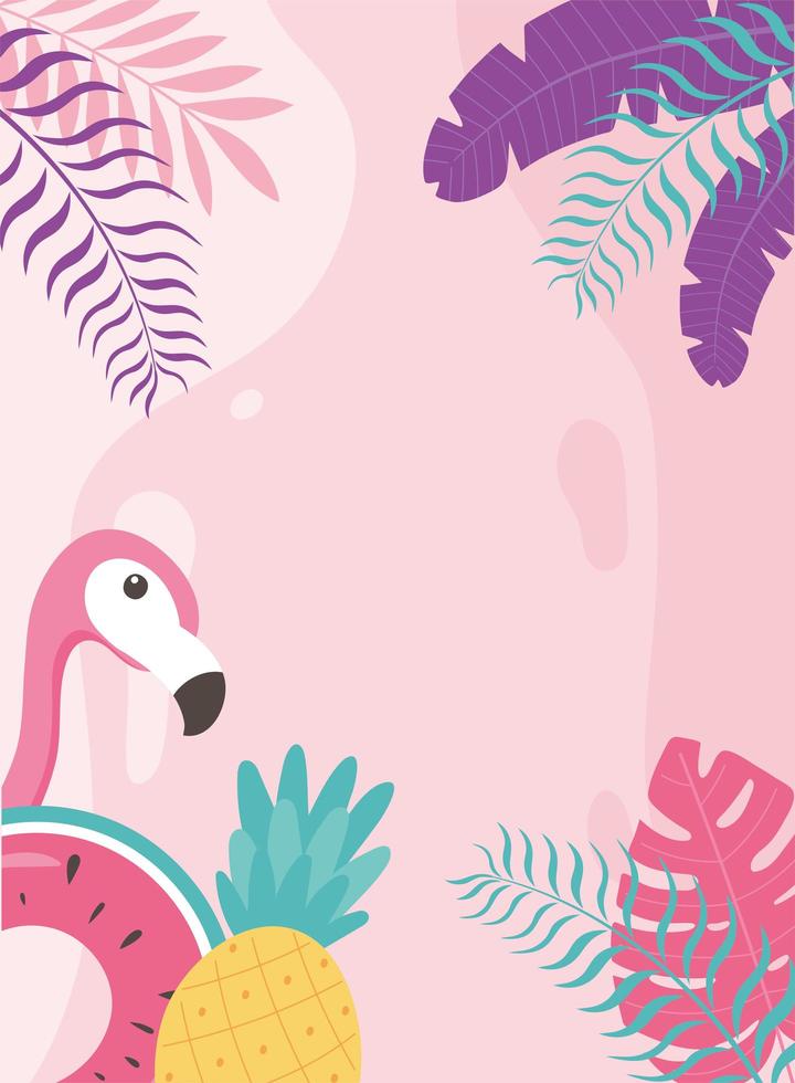 Cute summer vibes background vector