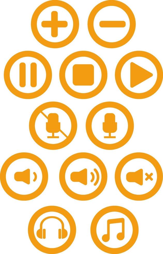 Control options, illustration, vector on white background icon set