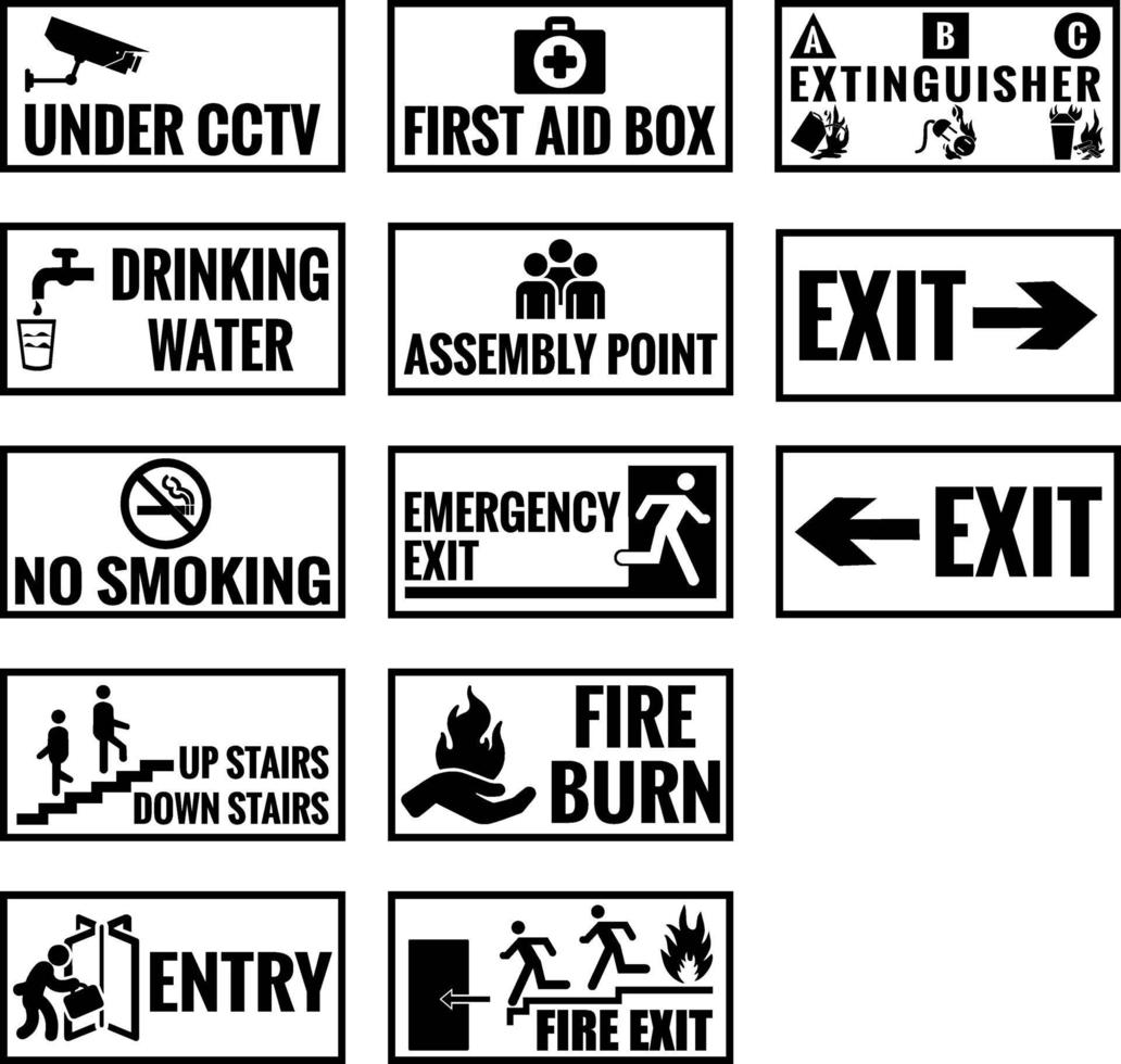 Safety Icons Vector Art