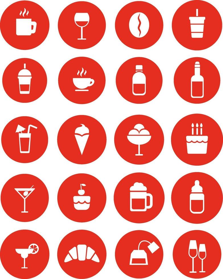 Party necessities icon set vector